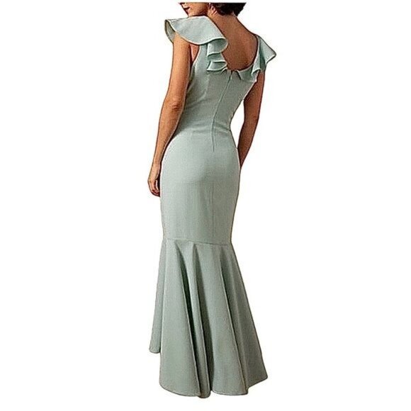 Sachin & Babi BHLDN Babi Noir Mason Ruffle Gown Size 6 NWT - Picture 2 of 11